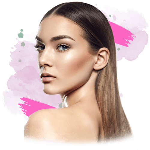 modelo cursos de belleza con grafica