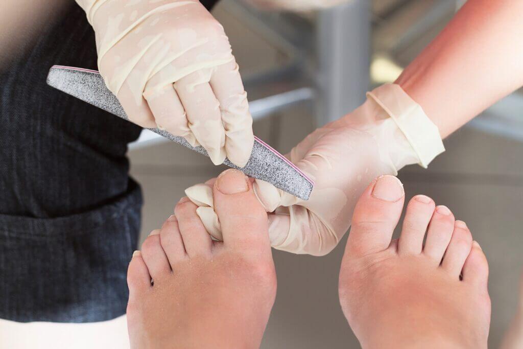 Limado de uñas de pies