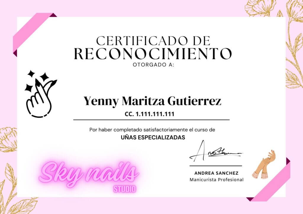 Certificación especialista en uñas villavo